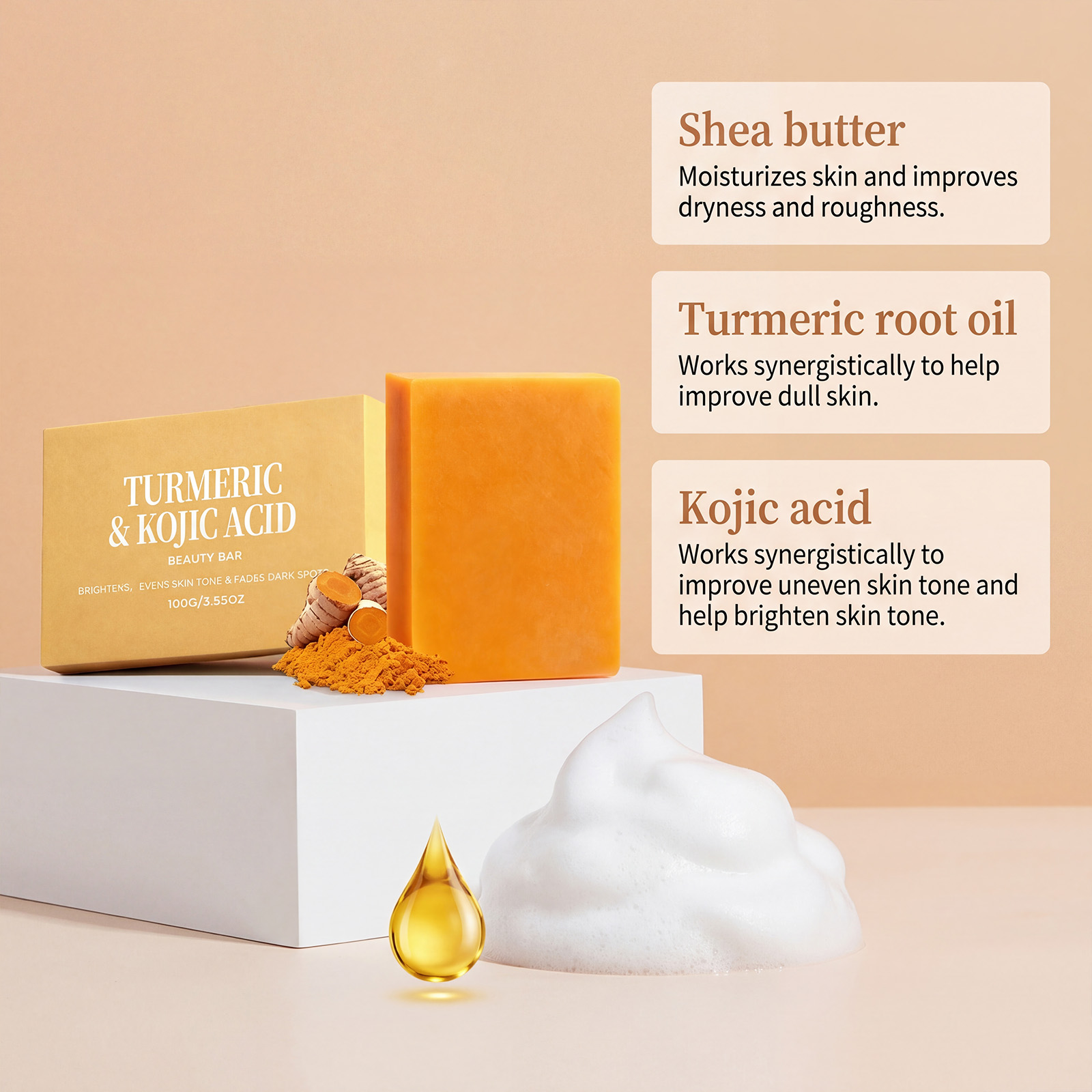 Sapone esfoliante alla curcuma - Kojic Acid Soap recensione e prezzo
